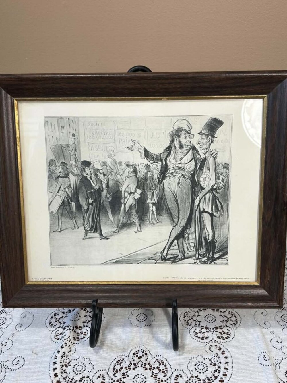Vintage National Gallery of Art Honore Daumier Gravure Print 13.25"x16.25"